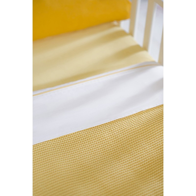 Вязаный плед 75x100 см Jollein Chunky knit yellow (желтый