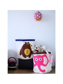 Корзина для хранения 3 Sprouts "Розовый слонёнок" (Pink Elephant)