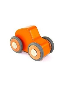 Деревянная машинка с магнитящимися колесами. Maddy micro. Orange
