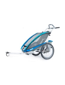 Легкая детская коляска Thule Chariot CX 1 (Туле Шариот Си Икс1) в комплекте с велосцепкой, синий, 14-