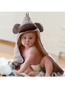 Полотенце с капюшоном детское 3 Sprouts «Серая обезьянка»