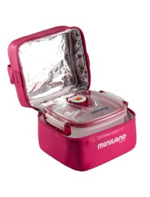 Miniland "Pack-2-Go-Hermifresh" Термосумка с 2 вакуумными контейнерами, 89139 / Розовая