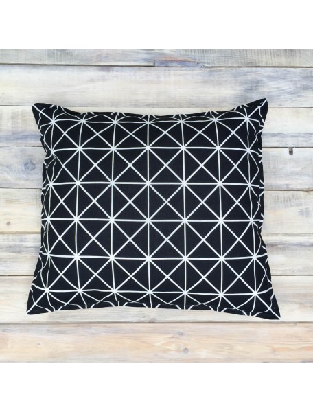 Интерьерная подушка ручной работы,  Black&White №5 50х50 см