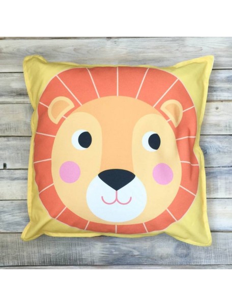 Интерьерная подушка ручной работы, Big Lion 50 х 50 см