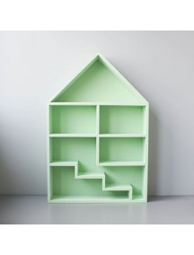 Полка-домик для игрушек Milan с лестницей (зеленый)