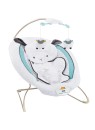 Fitch Baby "Delux Bouncer" Детское кресло-качалка с игрушками и вибрацией , Белое с голубым - Овечка
