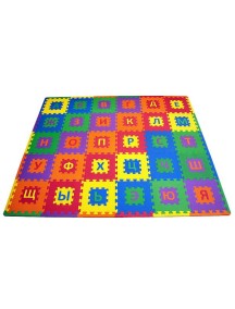 FunKids "Алфавит-1" Игровой коврик-пазлы 12" с русским алфавитом толщина 15 мм (30 плит)