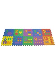 Funkids "Цифры-3" Игровой коврик-пазлы 12" с цифрами толщина 15 мм (набор из 10 плит)