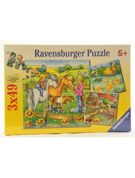Пазл На ферме (3*49 деталей) Ravensburger/Равенсбургер