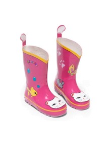 Сапоги резиновые детские Счастливая кошечка Kidorable (Кидорабл) р.29, US12, стелька 190мм, красный