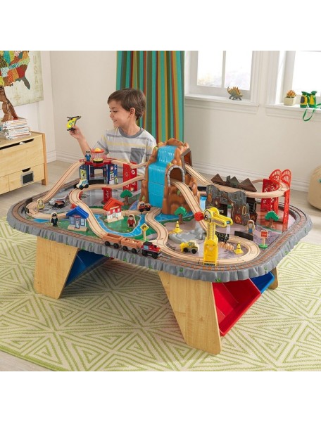 Игровой набор "Горный тоннель" + стол (Waterfall Junction Train Set & Table) KidKraft (Кидкрафт)