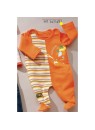 Комплект ползунки + фуфайка Jacky "SAVANNAH", 74, Оранжевый-полосатый