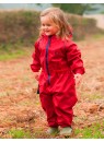 Детский утепленный непромокаемый мембранный комбинезон Хиппичик (весна-лето-осень) красный с флисом