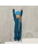 Комбинезон из футера с начёсом на молнии детский с вшитым капюшоном, Темно-бирюзовый (БАМБИНИЗОН / Bambinizon)