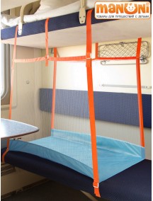 ЖД-манеж "Трапеция/1" в поезд для детей Manuni от 5 лет удлиненный (2 стенки без шторки), голубой