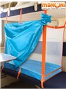 ЖД-манеж "Трапеция" в поезд для детей Manuni от 0 до 3 лет удлиненный (4 стенки + шторка), голубой М-003 (Г)