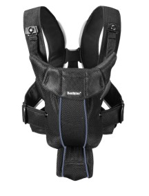 Рюкзак-Кенгуру Original BabyBjorn для переноски ребенка облегченный черный-голубой Mesh (Air)