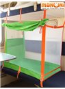 ЖД-манеж "Трапеция" в поезд для детей Manuni от 0 до 3 лет удлиненный (4 стенки + шторка),зеленый М-003 (З)